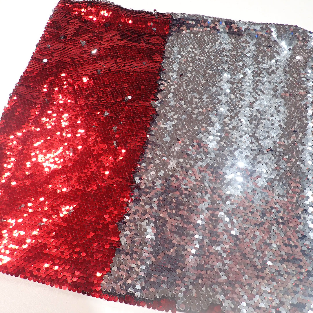 Red / Silver Sequin Cushion