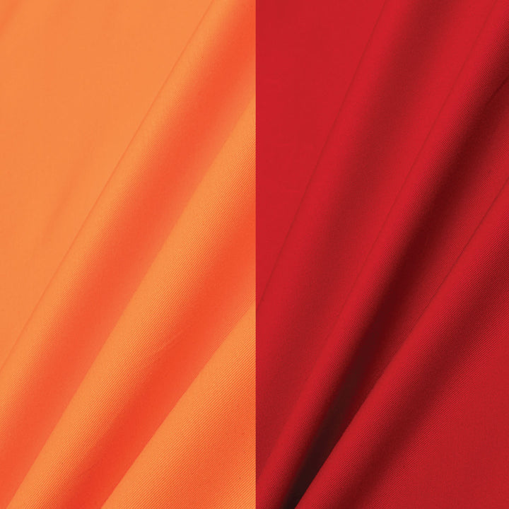 Budget Blanket - Orange on Red