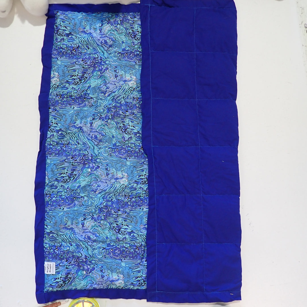 Pre-Made Single Blankets -CRAZY PAUA BLUE