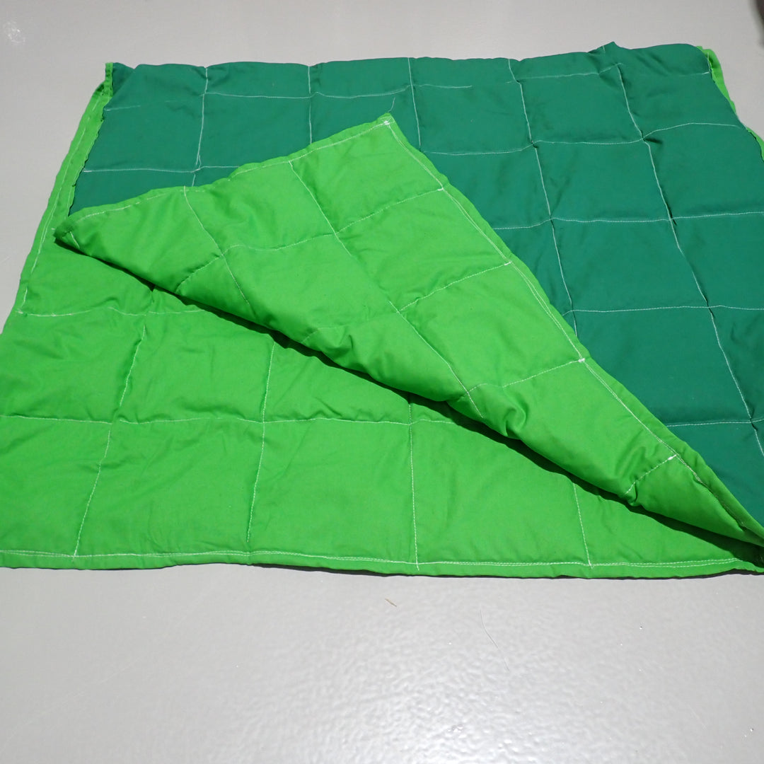 Pre-Made Single Blankets -Budget two tone green