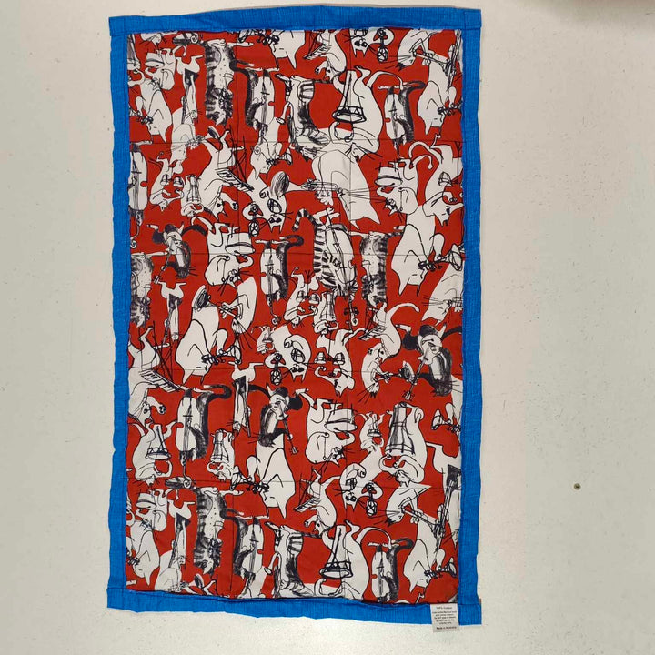Premade - Medium Lap - Jazz Cats on Blue