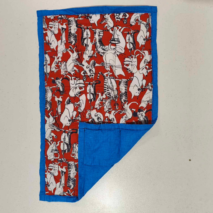 Premade - Medium Lap - Jazz Cats on Blue