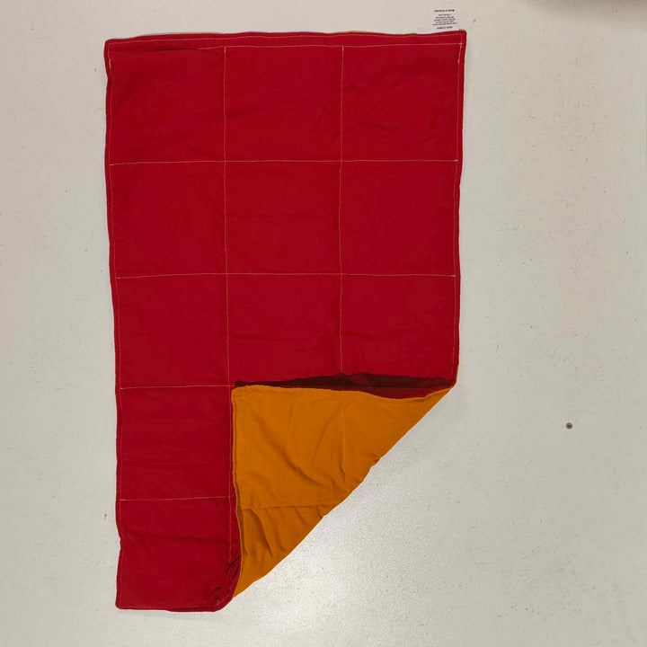 Premade - Medium Lap Blanket Orange on Red