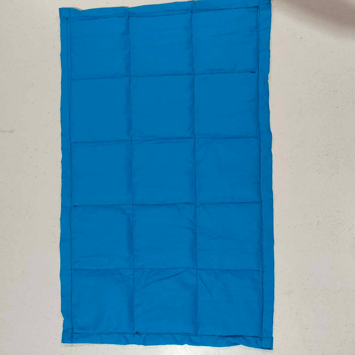Premade - Medium Lap Blanket - Rainbow Swirls on Bright Blue