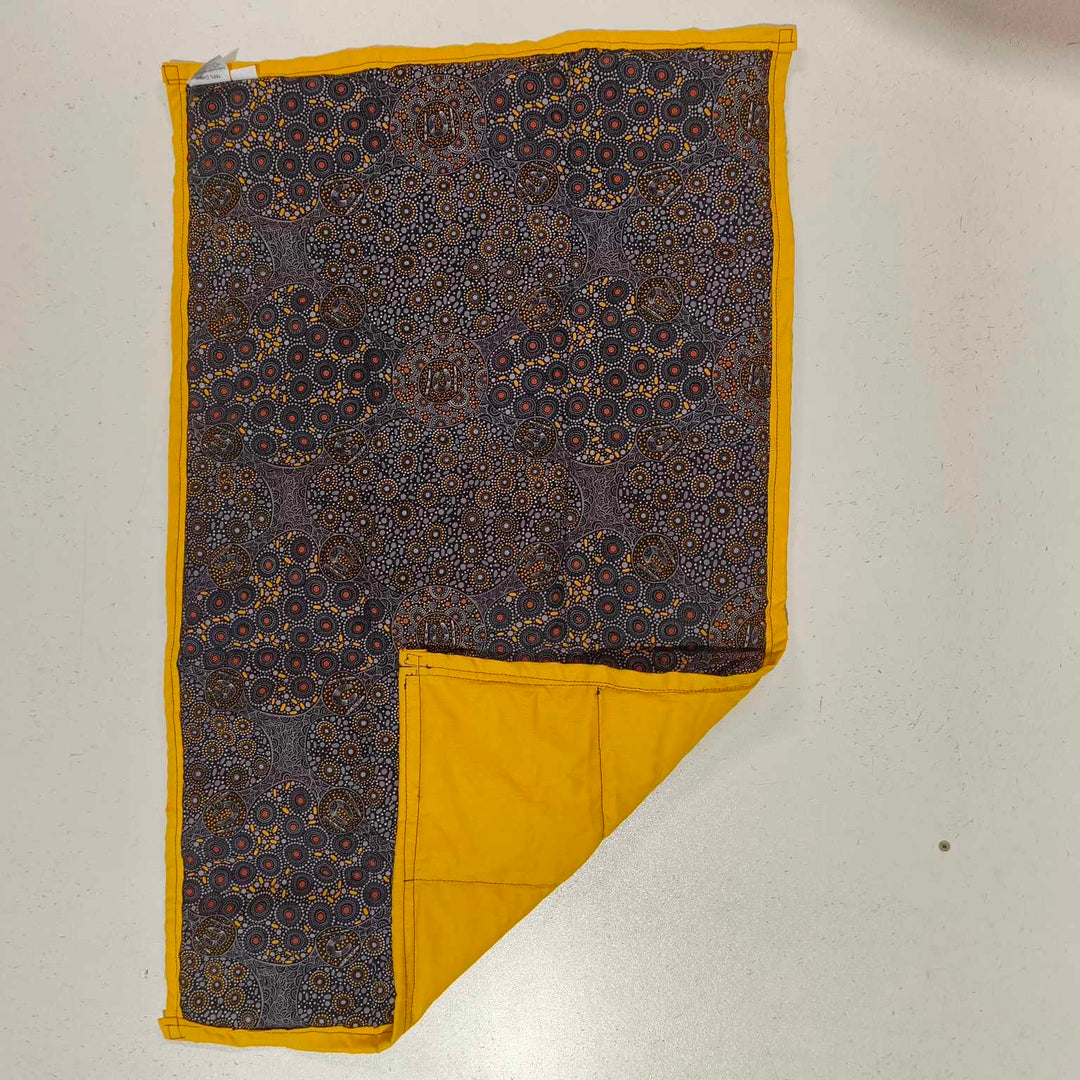Premade - Medium Lap Blanket - Women Collecting Water Yellow