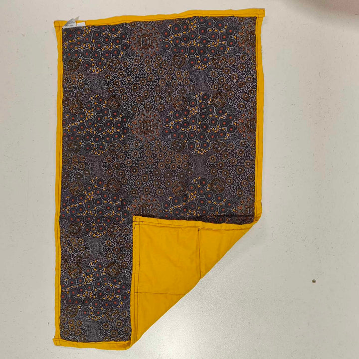 Premade - Medium Lap Blanket - Women Collecting Water Yellow