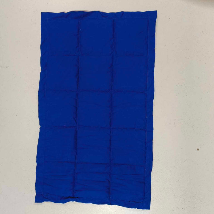 Premade - Medium Lap Blanket - Rainbow Swirls on Royal Blue