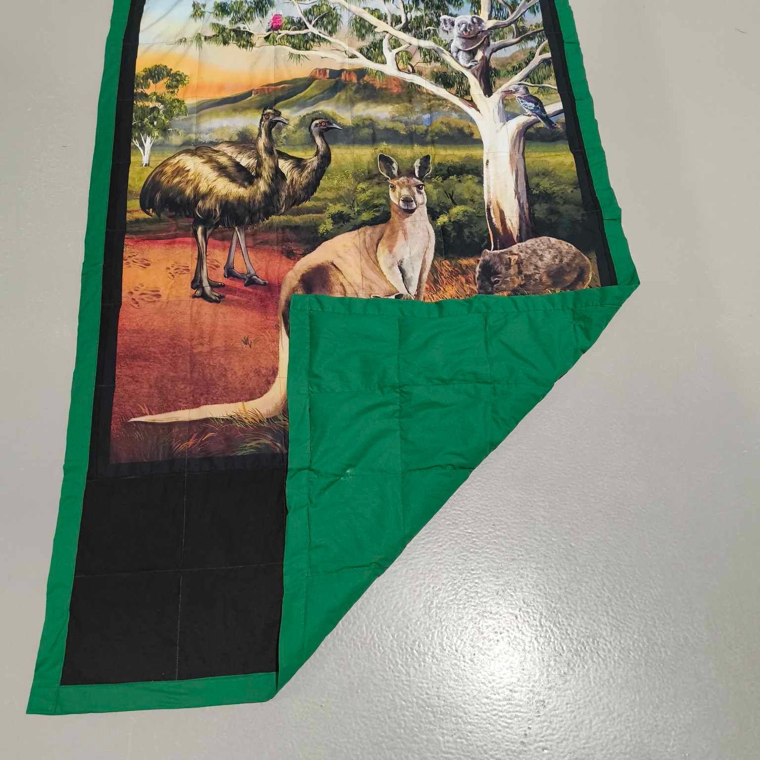 Single Bed Blanket - Aussie Wildlife Panel (Pre-Made & Ready to Ship!)