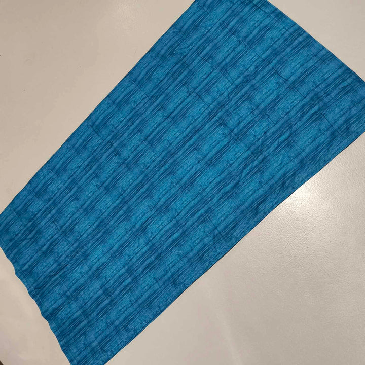 Premade - Single Bed Blanket - Blue with Black Stripes on Black
