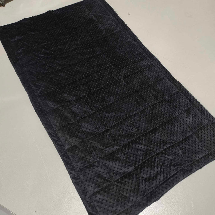 Premade - Single Bed - Minky Black Dot on Charcoal
