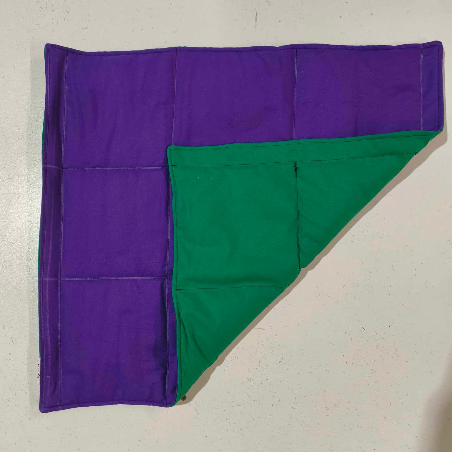 Purple and Green Small Lap Blanket (Pre-Made & Ready to Ship!)