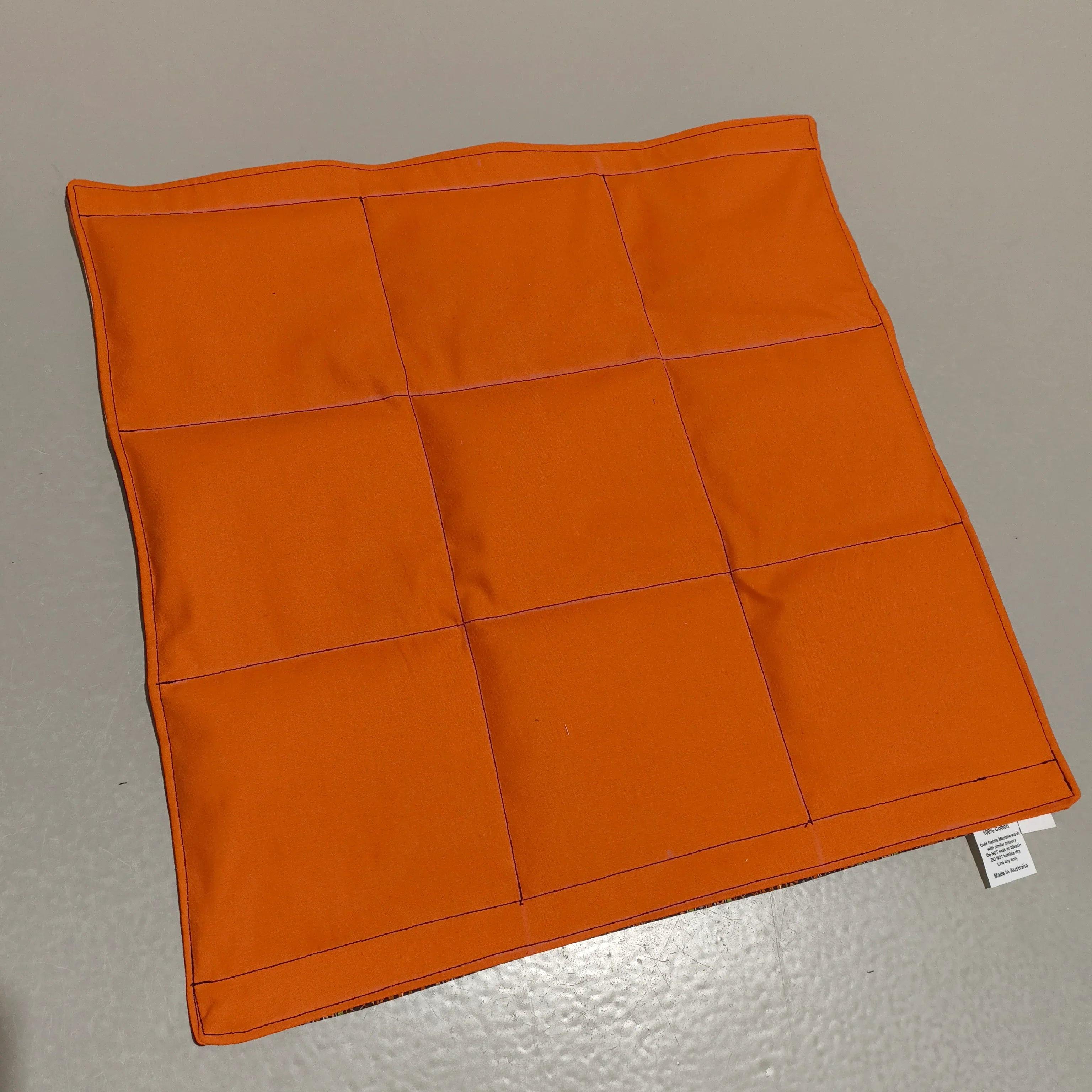 Small Lap Blanket Autumn Stripes on Orange (Pre-Made & Ready to Ship!)