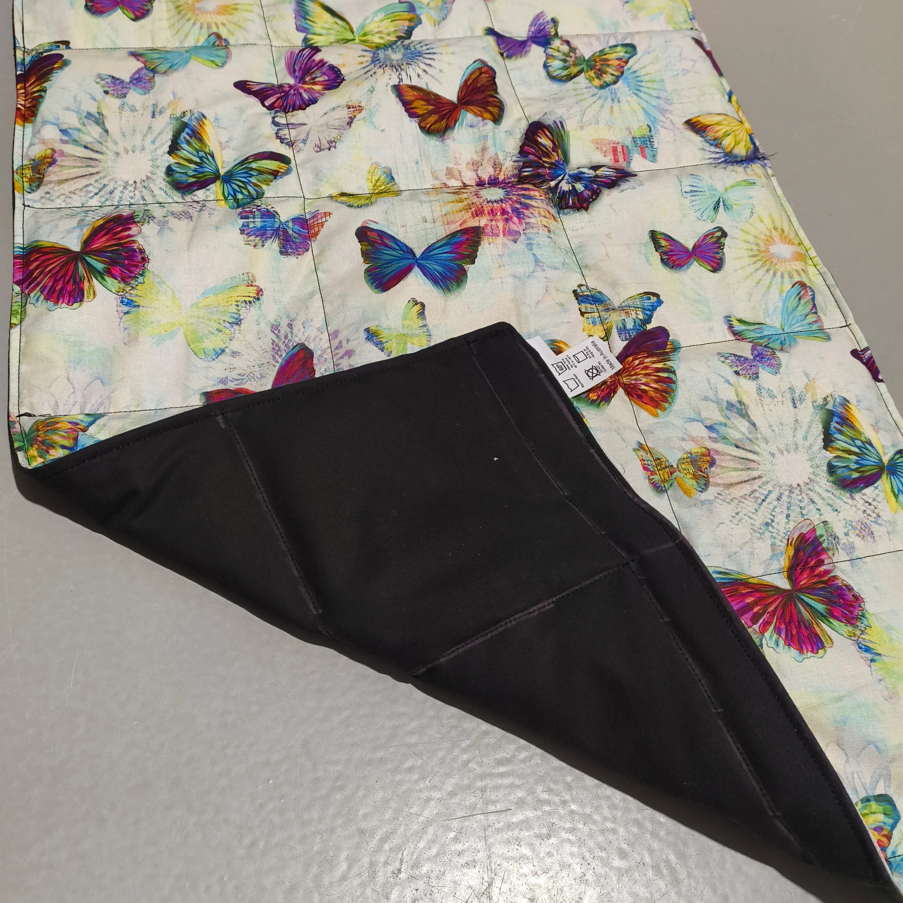 Medium Lap - Butterflys on Black (Pre-Made & Ready to Ship!)