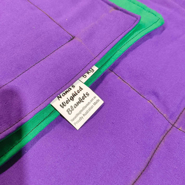 Single Bed - Purple on Green (Pre-Made & Ready to Ship!)