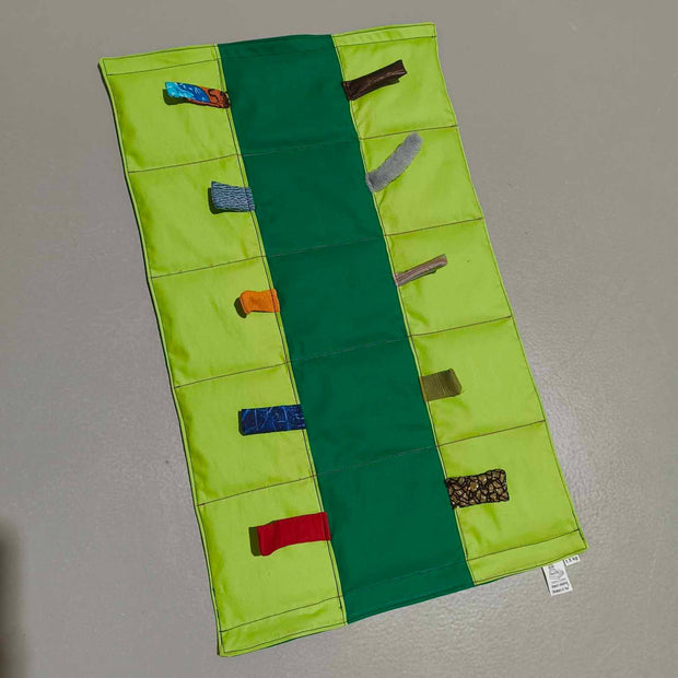1.5kg Medium Weighted Lap Blanket with Sensory Fiddle Tags