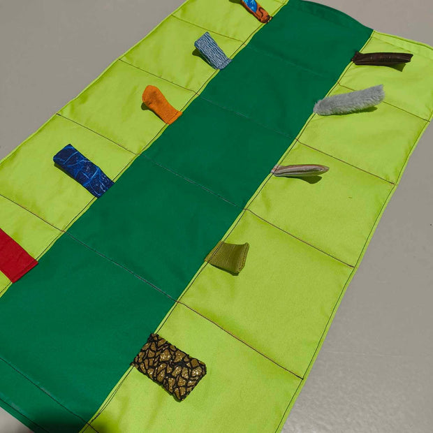 1.5kg Medium Weighted Lap Blanket with Sensory Fiddle Tags