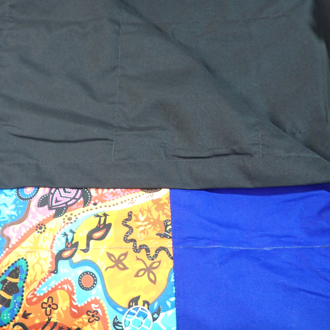 Premade Blanket Skin - Single Bed -blue black rainbow native