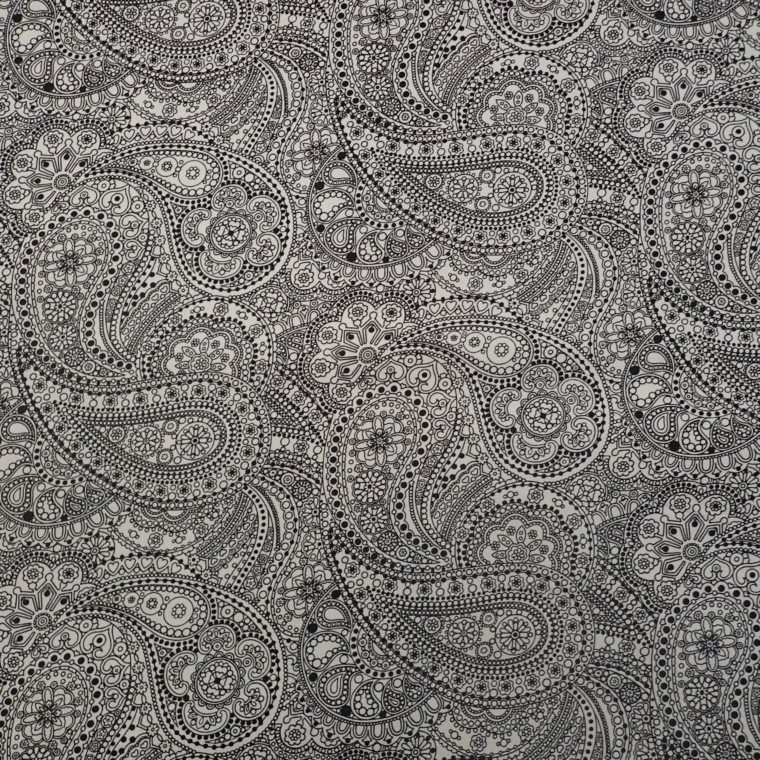 Black White Paisley - Nana's Weighted Blankets