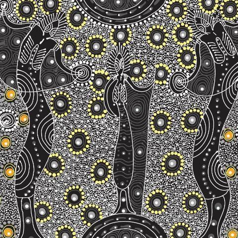 Dancing Spirit Black by Colleen Wallace - Nana's Weighted Blankets