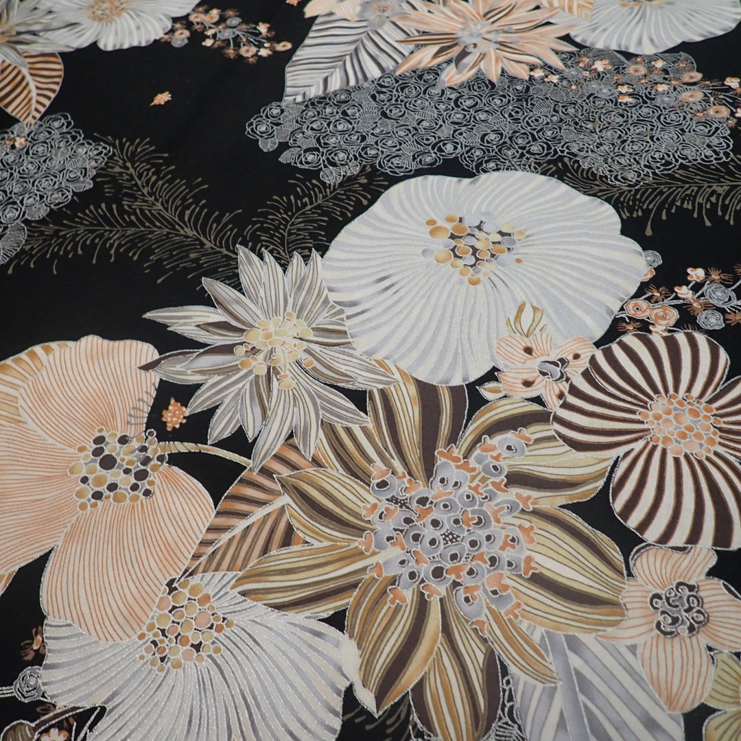 Floral on Black - Nana's Weighted Blankets