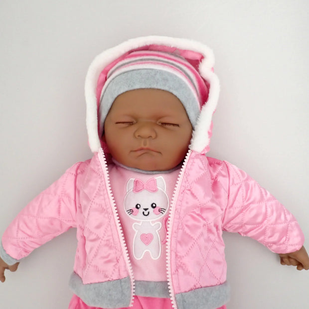 Janele, the Baby Girl Asleep - Nana's Weighted Blankets