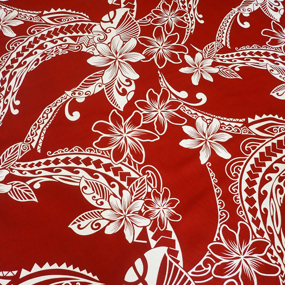 Polynesian - Hawaiian Tribal Print - Red - Nana's Weighted Blankets