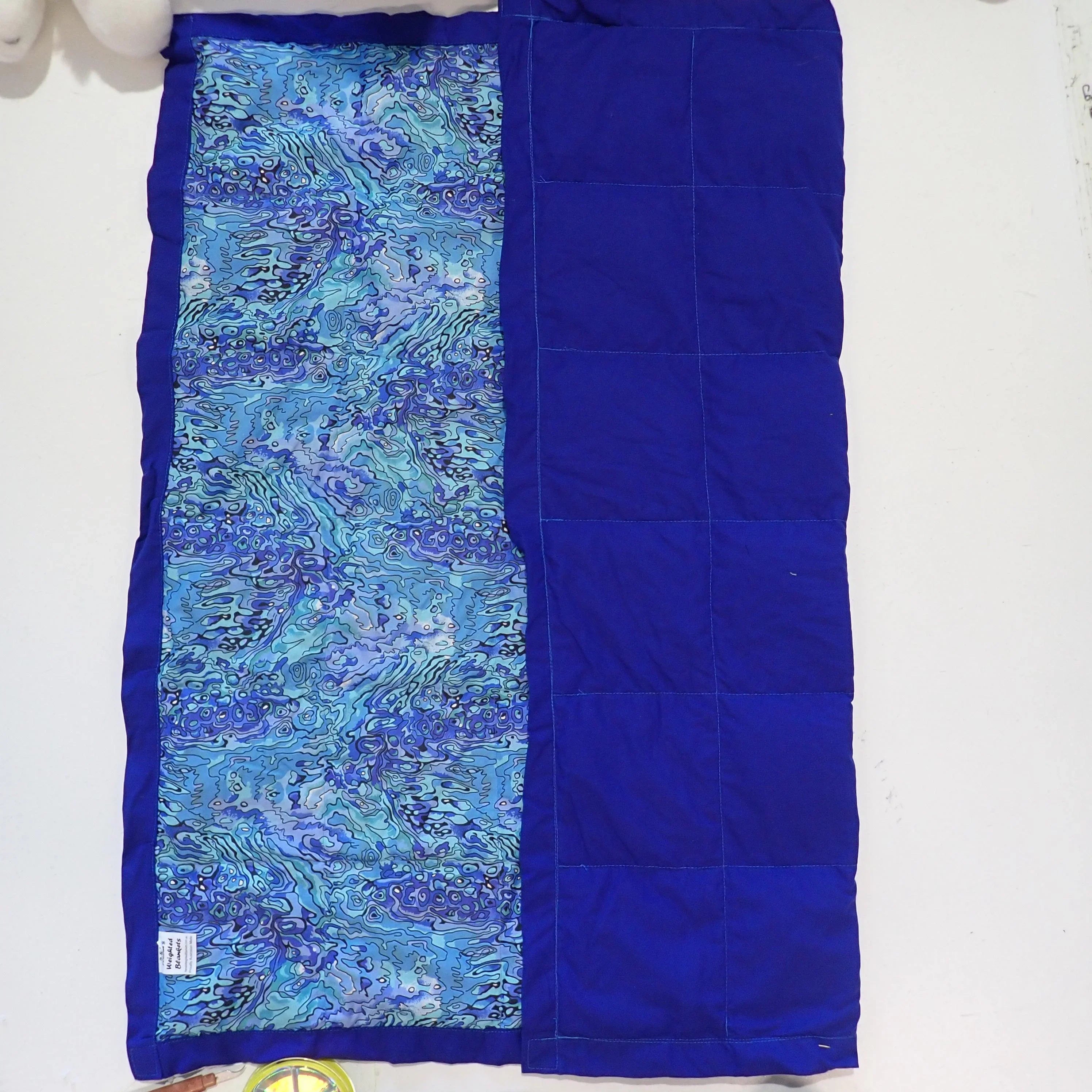 Pre-Made Single Blankets -CRAZY PAUA BLUE - Nana's Weighted Blankets