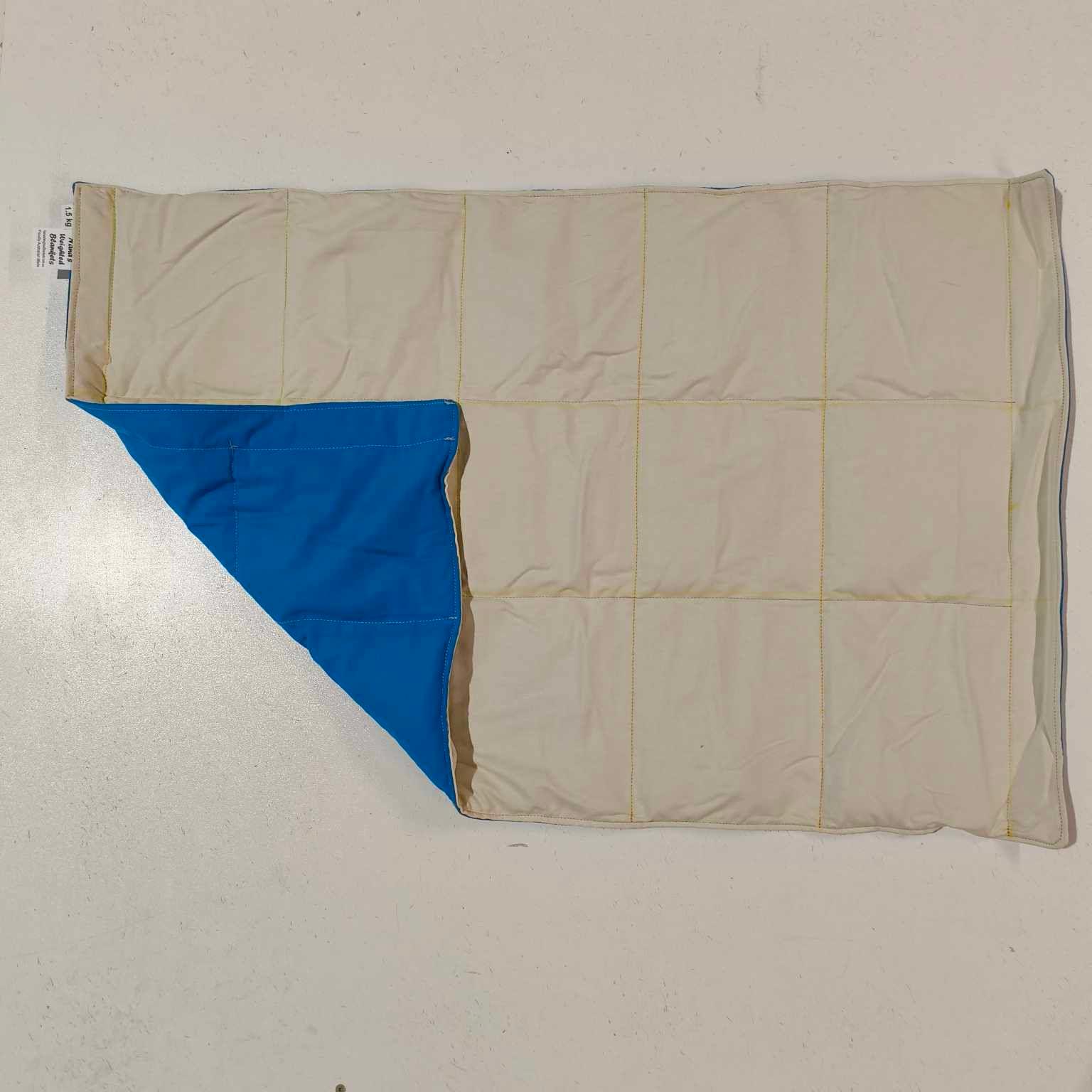 Medium Lap - Cream on Bright Blue (Pre-Made & Ready to Ship!)