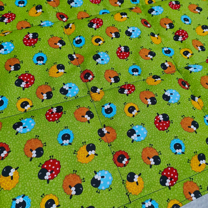 Small Lap Blanket – Rainbow Sheep (Pre-Made & Ready to Ship!)