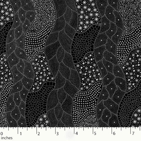 Wildflowers Dreaming Black by Tanya Price - Nana's Weighted Blankets