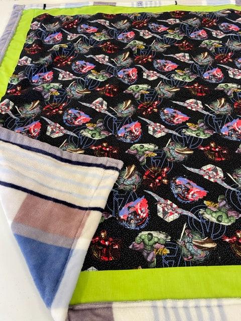 badges of Fantasy Hero's soft quilt - Nana's Weighted Blankets