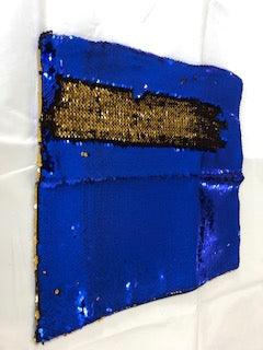 Blue/Gold sequin cushion 3 kg $50 - Nana's Weighted Blankets