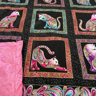 Jeweled cats soft quilt - Nana's Weighted Blankets