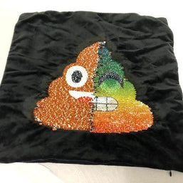 Poo / Rainbow Poo Sequin Cushion - Nana's Weighted Blankets