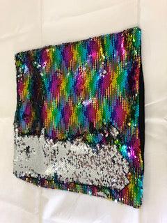 Rainbow/Silver sequin cushion 3 kg $50 - Nana's Weighted Blankets